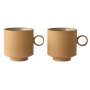 Bold and Basic coffee mok kopjes set van 2 ochre