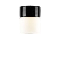 Opus 100/125 plafond-en wandlamp porselein IP44 zwart
