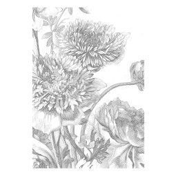 Engraved Flowers IV behang (4 banen)