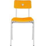 MITW Stackable Chair gestoffeerd Steelcut trio 453, wit