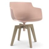 Flow Slim Color Oak stoel gebleekt, powder pink