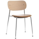 Co Chair stoel chroom gestoffeerd naturel eiken, Dakar 0250