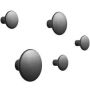 The Dots Metal haak set van 5 zwart