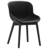 Hyg gestoffeerde stoel zwart eiken Ultra Leather Black