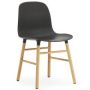Form Chair stoel met eiken onderstel, zwart