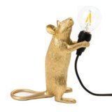 Mouse Standing tafellamp USB goud