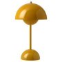 Flowerpot VP9 tafellamp LED oplaadbaar mustard