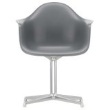 DAL stoel met gepolijst aluminium onderstel, graniet grijs