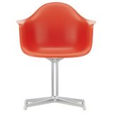 DAL stoel met gepolijst aluminium onderstel, poppy red