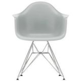 Eames DAR stoel verchroomd onderstel, helder grijs