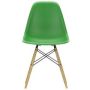 Eames DSW stoel geelachtig esdoorn onderstel, groen
