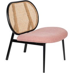 Spike lounge fauteuil naturel roze