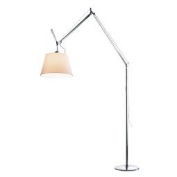 Tolomeo Mega Terra booglamp LED 3000K toetsdimmer alu perkament 32