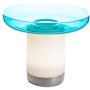 Bontà tafellamp met schaal LED oplaadbaar turquoise 