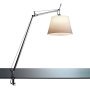 Tolomeo Mega klemlamp LED met toetsdimmer perkament 32 cm