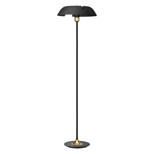 Cycnus vloerlamp zwart/goud