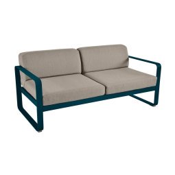 Bellevie 2-zits loungebank kussen grey taupe Acapulco Blue