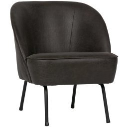 Vogue fauteuil leer zwart