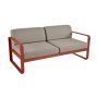 Bellevie 2-zits loungebank kussen grey taupe Red Ochre