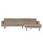 Rodeo Velvet met chaise longue rechts Khaki