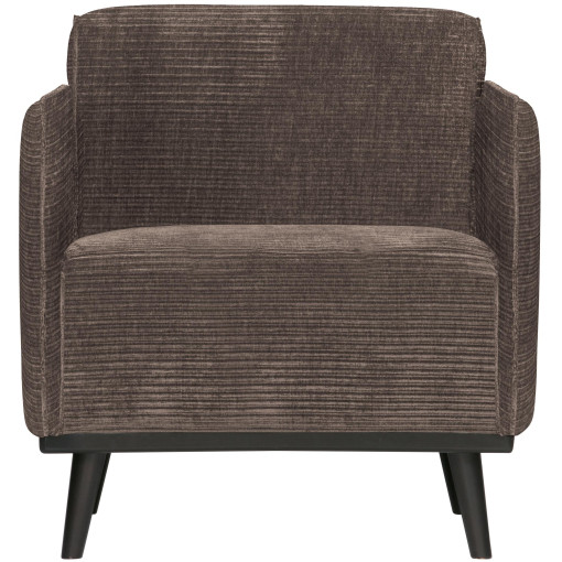 Statement fauteuil met arm rib taupe