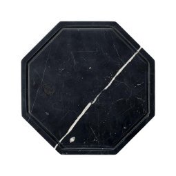 Octagon dienblad marmer small zwart 