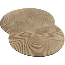 Zen Rounded vloerkleed 175x240 donkerbeige