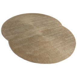 Zen Rounded vloerkleed 300x377 donkerbeige