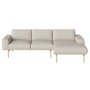 Elton bank 3-zits met chaise longue rechts beige 