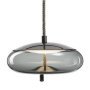 Knot Disco hanglamp Ø30 LED small rookgrijs - chroom zwart