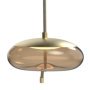 Knot Disco hanglamp Ø30 LED small rookbruin - messing