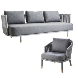 Moments loungeset 3-zits loungebank + fauteuil