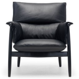 E015 Embrace fauteuil zwart eiken - Thor 301 leer - black edging strip