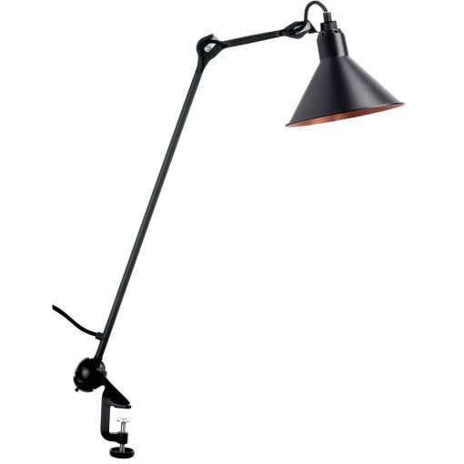 Lampe Gras N201 klemlamp zwart met koper