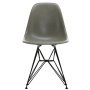 Eames DSR Fiberglass stoel zwart onderstel, raw umber