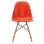 Eames DSW Fiberglass stoel essen honing, red orange