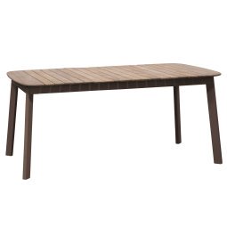 Shine Teak tuintafel 166x100 bronze