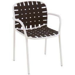 Yard Armchair tuinstoel matt white/brown