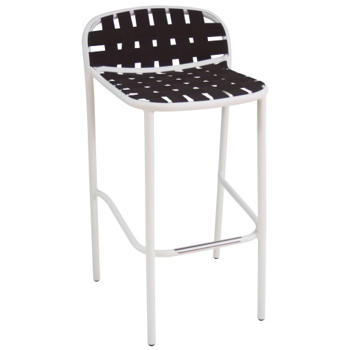 Yard Stool barkruk matt white/brown