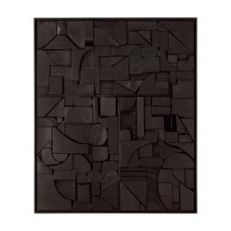 Bricks wanddecoratie 60x50 zwart