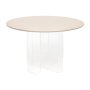 Plateau eettafel 120 transparant sand blad