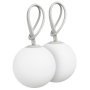 Bolleke hanglamp LED oplaadbaar set van 2 light grey