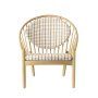 J166 fauteuil eiken naturel ruiten