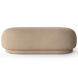 Rico Ottoman brushed poef sand