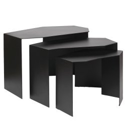 Shard bijzettafel set van 3 ijzer Black