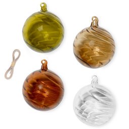 Twirl Ornaments kerstballen set van 4 Large