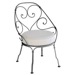 1900 fauteuil met off-white zitkussen Liquorice