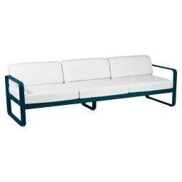 Bellevie 3 zits loungebank kussen wit Acapulco Blue