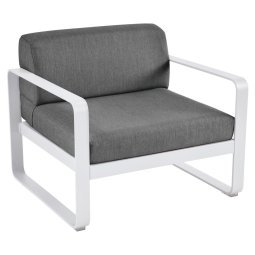 Bellevie fauteuil kussen antraciet Cotton White