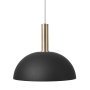 Dome Black hanglamp groot messing